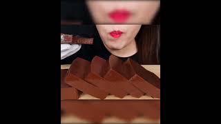 ASMR CHOCOLATE PUDDING MOUSSE CAKE MUKBANG SHORTS shorts [upl. by Akehs]