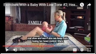 Head Control Sit to Supine Exercises For a Baby With Low Tone 2 [upl. by Av]