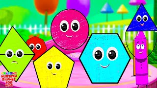 Ten Little Shapes  More Nursery Rhymes amp Baby Songs by Crayons [upl. by Aneger]