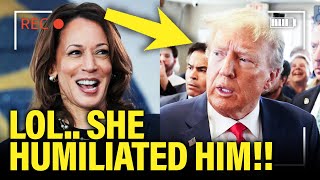 Trump Speech Gets DROWNED OUT by Kamala POWER MOVE [upl. by Nednil]