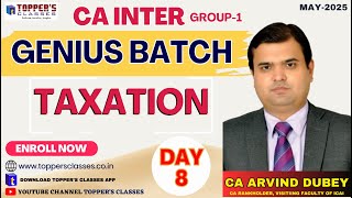 CA INTER TAX  MAY 2025 [upl. by Akitnahs]