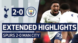 EXTENDED HIGHLIGHTS  SPURS 20 MAN CITY  Bergwijn amp Son goals beat City [upl. by Ribble831]