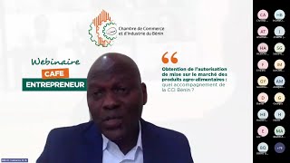 CAFE ENTREPRENEUR obtention de l’Autorisation de Mise sur le Marché des Produits Agroalimentaires [upl. by Nolasba]