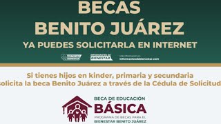 Ya TODOS Pueden Solicitar la Beca Benito Juárez en LÍNEA Primaria Secundaria y Preescolar [upl. by Fechter941]