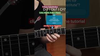 Tritone Substitution Licks Chords Scale Theory  Jazz Guitar Lesson shorts [upl. by Lucchesi]