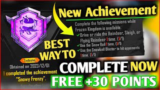 Easyway To Complete Snowy Frenzy Achievement in Bgmi  New Achievement Snowy Frenzy in BGMI [upl. by Eimrej]