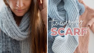 This Is The ONLY Scarf You Need  The Everyday Knit Scarf [upl. by Ahgiel742]