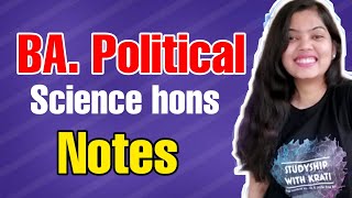 Political Science Hons Notes  Studyship With Krati [upl. by Mallen336]