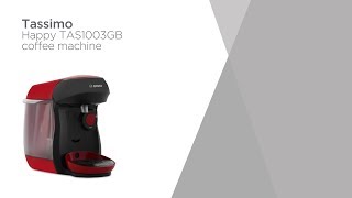 Tassimo by Bosch Happy TAS1003GB Coffee Machine  Red  Product Overview  Currys PC World [upl. by Ycnuahc919]