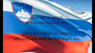 Slovenian National Anthem  quotZdravljicaquot SLEN [upl. by Eilyr314]