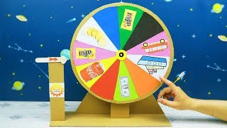 DIY  How to Make Spinning Wheel from Cardboard  Cardboard Crafts [upl. by Aidahs]