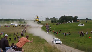 quotcrazyquot heli pilot Rally Poland 2014  very low pass [upl. by Dazhehs]