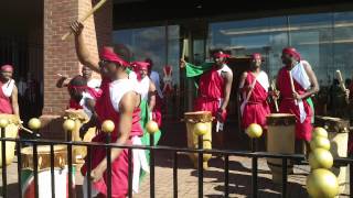 Abatimbo Burundi Drummers  CloseUp at the Stadium of Light Sunderland [upl. by Obnukotalo]