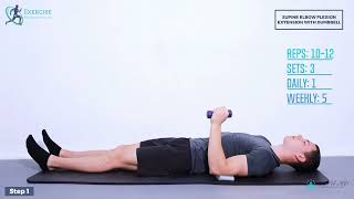 Supine Elbow Flexion Extension with Dumbbell [upl. by Aicirtel]