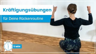 Starker Rücken ➡️ 5 Minuten Kräftigungsübungen für Deine Rückenroutine [upl. by Artenal38]