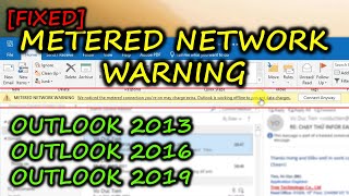 FIXED How to fix Metered Network Warning in Outlook  Windows 10 outlook meterednetworkwarning [upl. by Tseng673]