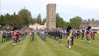 Scotland the Brave by Massed Pipes and Drums on the march during 2022 Gordon Castle Highland Games [upl. by January]