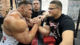 HULK BODYBUILDER VS SCHOOLBOY ARM WRESTLING 2023 [upl. by Airetnohs87]