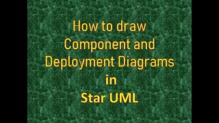 Component and Deployment diagrams in StarUML  UML [upl. by Jea]