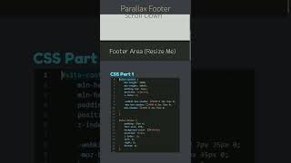 Parallax Footer HTML CSS  Website Fixed Footer  shorts [upl. by Wilburt]