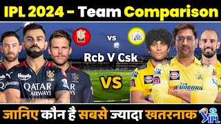 IPL 2024  Rcb Vs Csk Team Comparison 2024  Rcb Vs Csk Playing 11 2024 [upl. by Llenil]