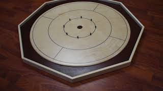 Crokinole Canada  The Baltic Bircher Crokinole Board Game Set [upl. by Akirdnwahs]