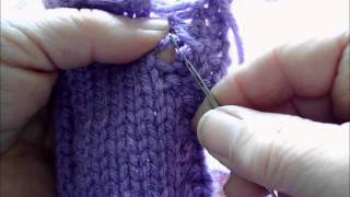 seed stitch for knitting machines method 2 with a double end latch tool [upl. by Jennie]