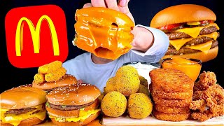 ASMR 맥도날드 트리플치즈버거🍔뿌링치즈볼 뿌링치즈스틱 해쉬브라운 먹방 McDonalds Big Mac With Cheese Ball Hash Brown MuKBang [upl. by Nauqaj393]