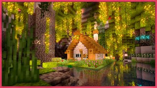 Impresionante Casa en Lush Cave para Minecraft Survival  Tutorial  Cómo Hacer [upl. by Enal606]