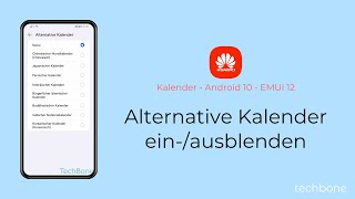 Alternative Kalender einblenden oder ausblenden  Huawei Android 10  EMUI 12 [upl. by Gigi36]