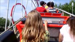 Carowinds Goldrusher on Ride Back Row POV  July 13 2014 [upl. by Ylagam]