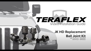 TeraFlex Install JKJKU HD Dana 3044 Upper amp Lower Ball Joint Kit [upl. by Cos]