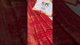 🔥KCPC Special Letest Patan Patola Silk Handloom Banarsi border weaving meenakari Saree shorts [upl. by Mccowyn]