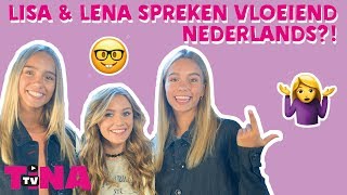 LISA amp LENA PRATEN NEDERLANDS MET STERRE  LISA amp LENA TALK DUTCH  TinaTV [upl. by Rokach812]