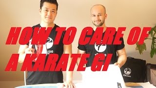 HOW TO CARE OF A KARATE GI UNIFORM  washing ironing folding  TEAM KI [upl. by Noicpesnoc]