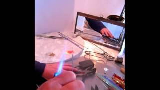 Lampwork Glass Leaf Bead Tutorial [upl. by Norac]