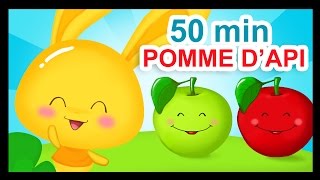 Pomme de reinette et pomme dapi  50 min de comptines Titounis [upl. by Evannia]