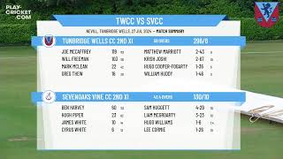 Tunbridge Wells CC 2nd XI v Sevenoaks Vine CC 2nd XI [upl. by Hortensia848]