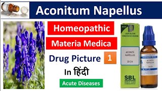 Aconitum Napellus Homeopathic Medicine in Hindi  Drug Picture  Materia Medica bhms [upl. by Jillian]