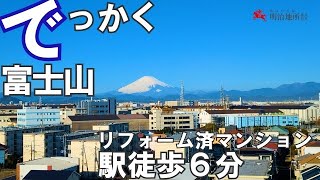 富士山と丹沢山系を望むパノラマビュー｜南西角地のリフォーム済マンションです｜明治地所 羽生 [upl. by Firehs]