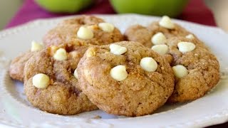 HOW TO MAKE APPLE PIE COOKIES apple cinnamon white chocolate cookies [upl. by Kciwdahc]