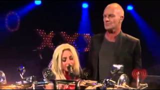 Lady Gaga ft Sting  Stand By Me Live At iHeartRadio 2011 [upl. by Ned]