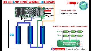 3S 20A BMS Circuit Diagram [upl. by Enisamoht]