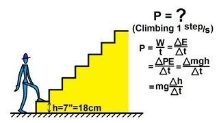 Physics 8 Work Energy and Power 20 of 37 Climbing Stairs [upl. by Brosine]