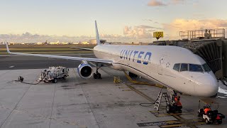 Honolulu HNL  Los Angeles LAX  United Airlines  Boeing 757300  Full Flight [upl. by Molli192]