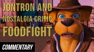 Blind Reaction Jontron and Nostalgia Critic  Foodfight [upl. by Ahsem]