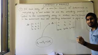 Property 7  Property of Invariance  12 ISC  Determinant [upl. by Ameerak]