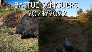 BATTUE SANGLIER 20212022 Gard Vaucluse tirs de trois sangliers… [upl. by Muslim]