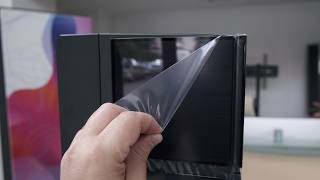 Peeling off the plastics from a new air conditioner Mitsubishi Electric Kirigamine Onyx Black ASMR [upl. by Rebekkah314]