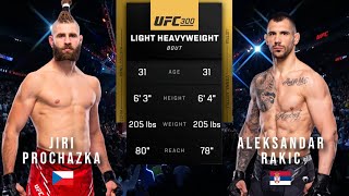 JIRI PROCHAZKA VS ALEKSANDAR RAKIC FULL FIGHT UFC 300 [upl. by Mareah174]